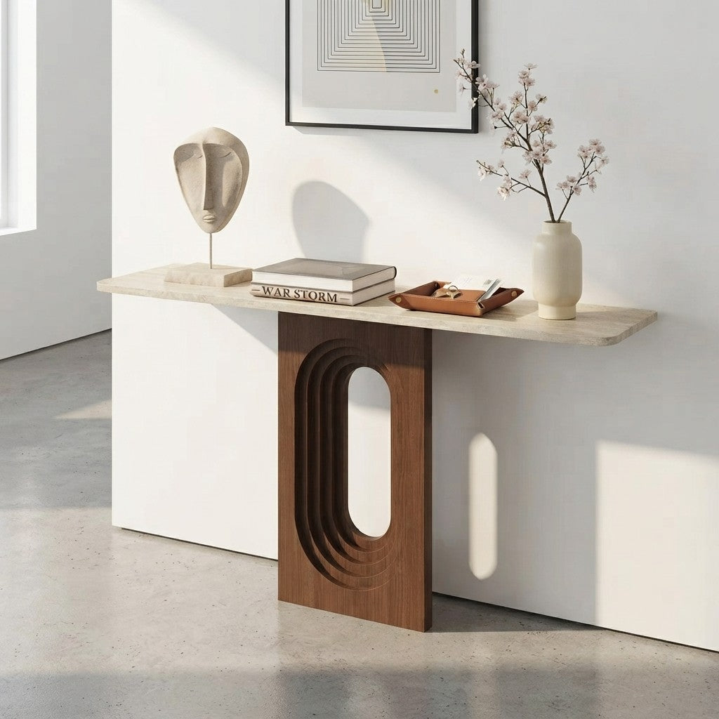 Minimalist Metal Console Table