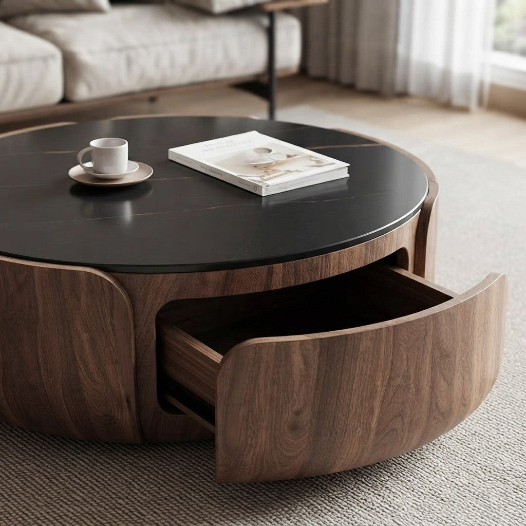 Solid Wood Walnut Coffee Table
