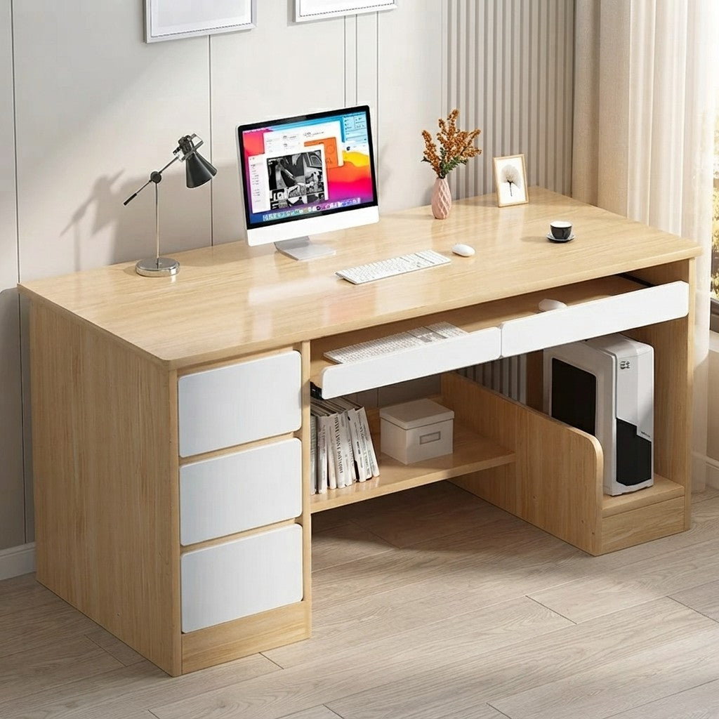 Modern MDF Computer Desk with Keyboard Drawer