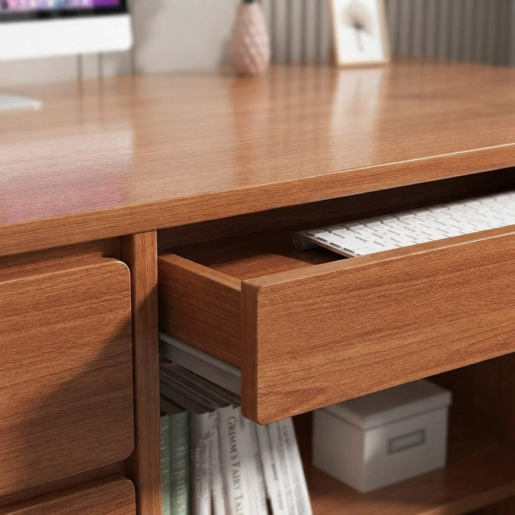 Modern MDF Computer Desk with Keyboard Drawer