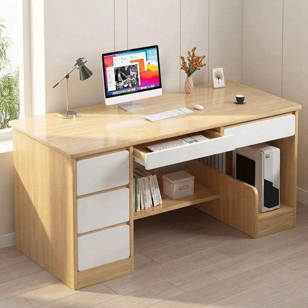 Modern MDF Computer Desk with Keyboard Drawer