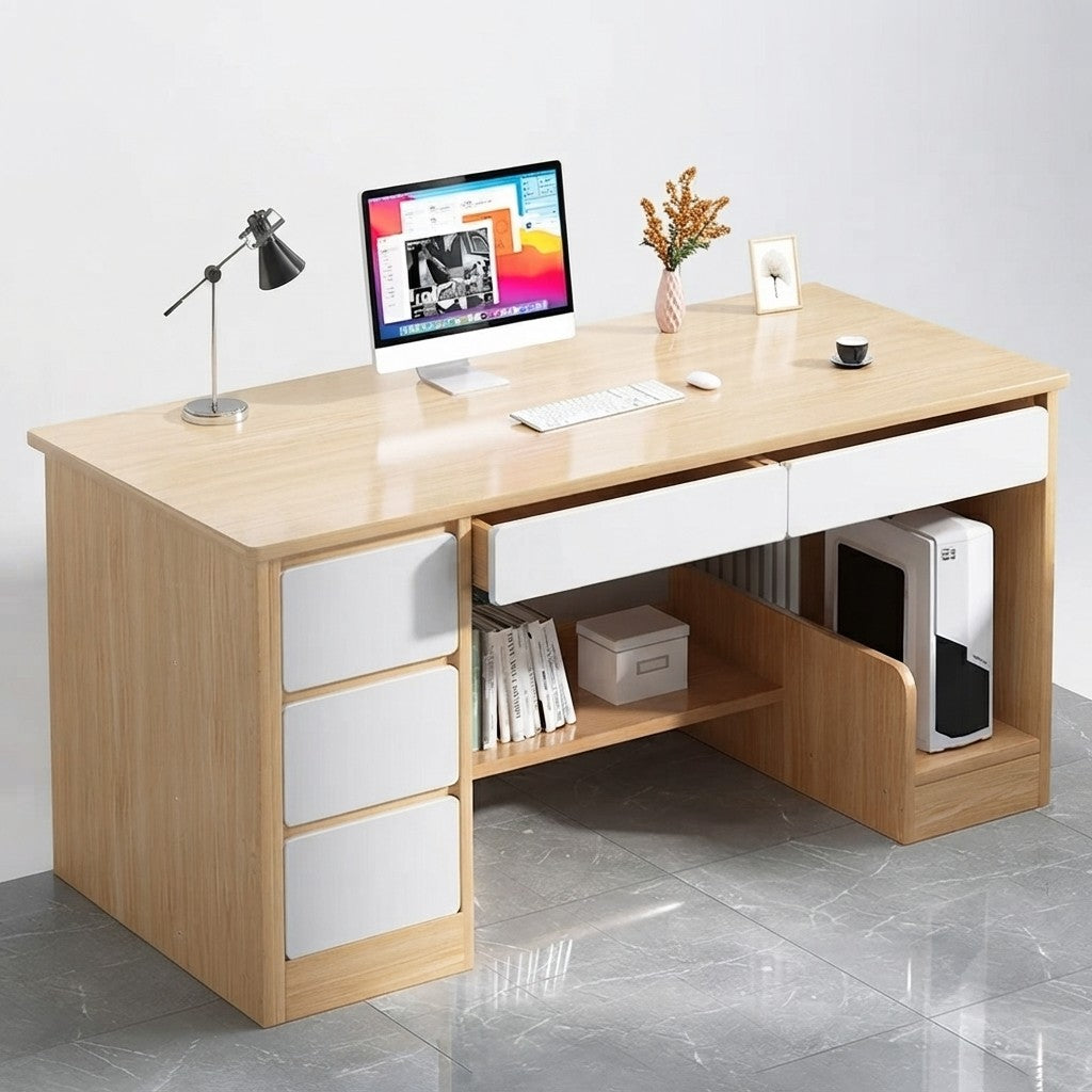 Modern MDF Computer Desk with Keyboard Drawer