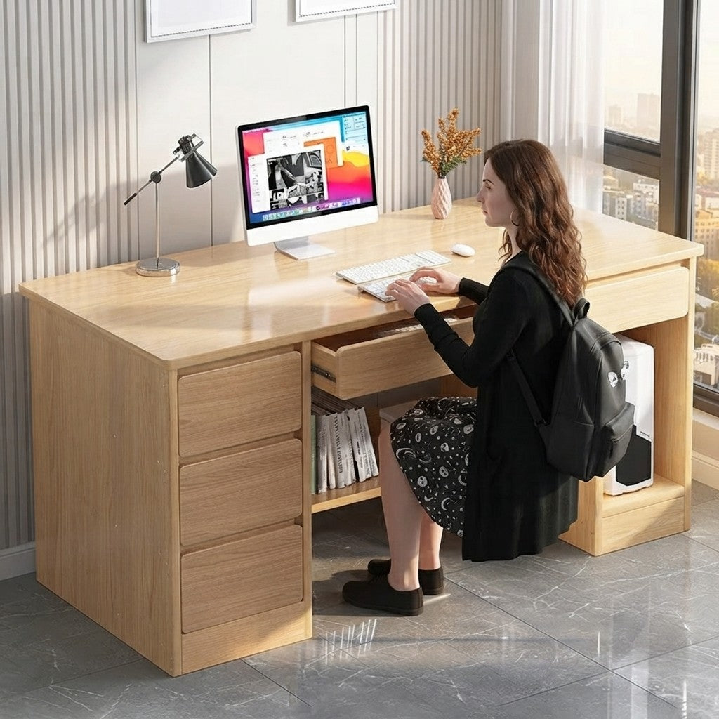Modern MDF Computer Desk with Keyboard Drawer