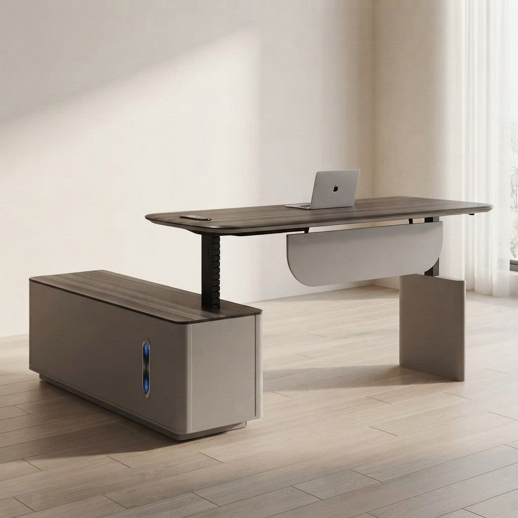 Modern Minimalist Wooden Lifting Desk