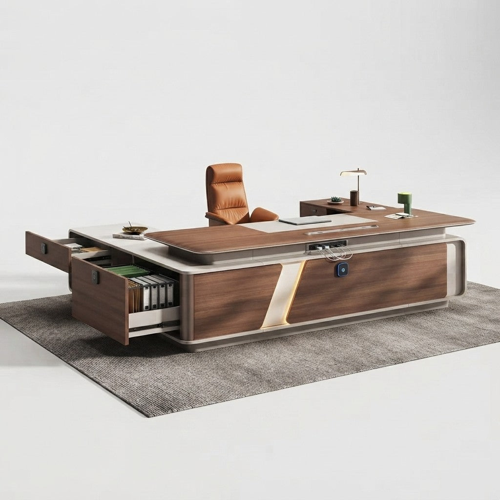 Wabi Sabi Executive Office Desk and Chair